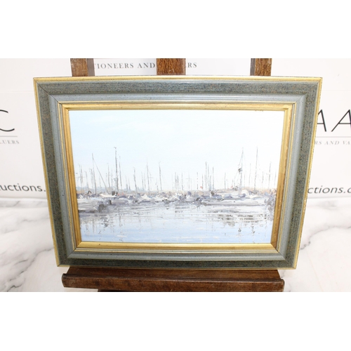 225 - Signed Framed Oil Painting By VIRGILIO RAPOSO 1982 34.5cm/26.5cm 
Collection Only