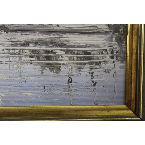 225 - Signed Framed Oil Painting By VIRGILIO RAPOSO 1982 34.5cm/26.5cm 
Collection Only