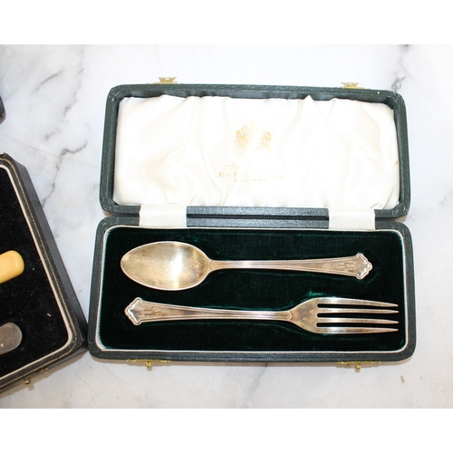 562 - Two Boxed Hallmarked Silver Cutlery Items