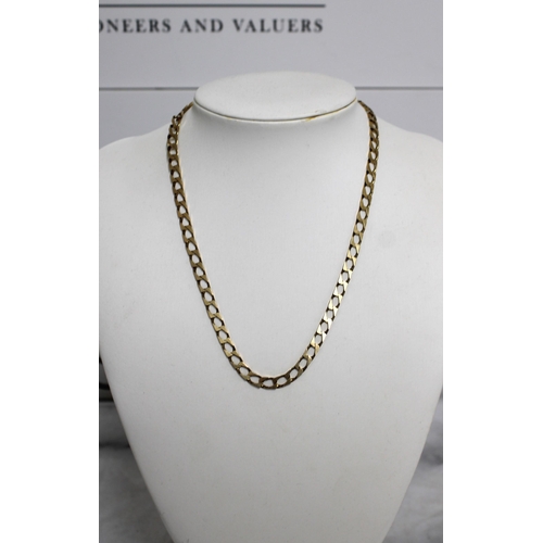 606 - Stamped 375 Gold Necklace Length-16in Weight-15.86g In A Box