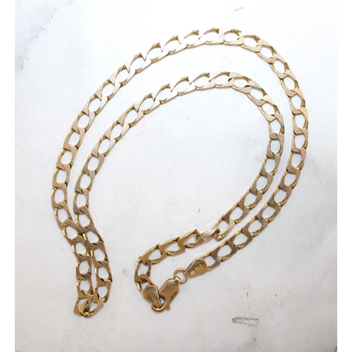 606 - Stamped 375 Gold Necklace Length-16in Weight-15.86g In A Box