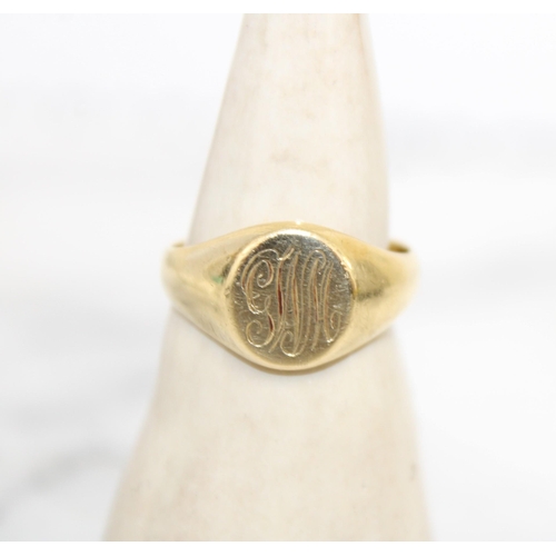 615 - Gents Gold Signet Ring Size-Y Weight-9.81g In A Box