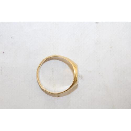 615 - Gents Gold Signet Ring Size-Y Weight-9.81g In A Box