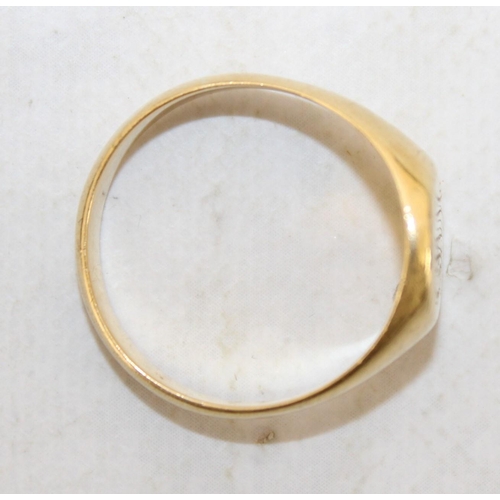 615 - Gents Gold Signet Ring Size-Y Weight-9.81g In A Box