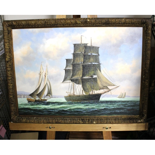 232 - JAMES HARDY III Oil Painting- Ships- 76.5cm x 57cm
Collection Only