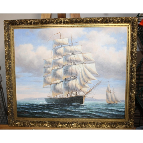 233 - JAMES HARDY III Oil Painting - Sailing Ship 
68cm x 57.5cm
Collection Only