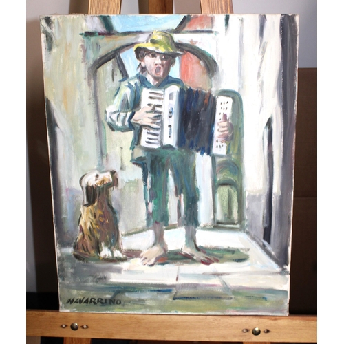 236 - NAVARRINO Italian Artist - Dog and Musician- 50 x 40cm
Collection Only