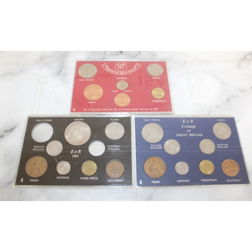 444 - Three Coin Sets in Cases