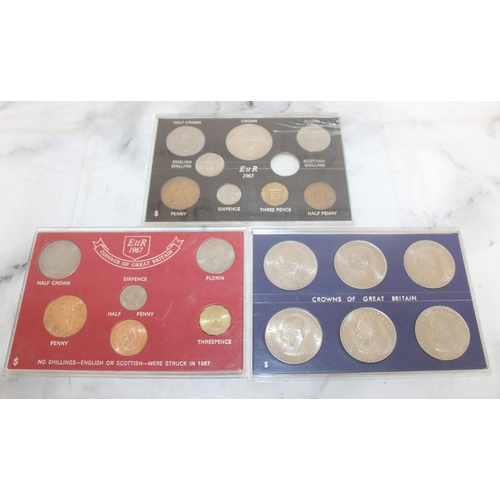 445 - Three Coin Sets in Cases