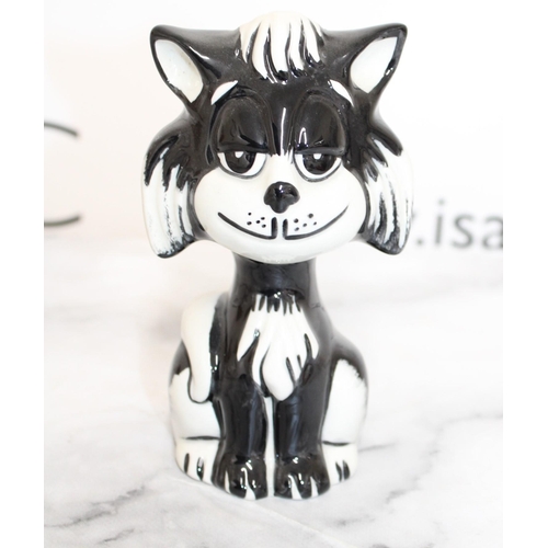 104 - Lorna Bailey Cats Milo Black And White Height-13.5cm Collection Only