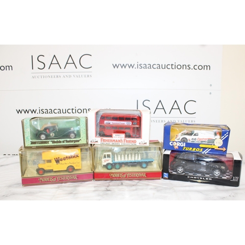 696 - Six Boxed Collectable Die-Cast Vehicles Inc-
City Cruiser Collections
Corgi
MatchBox
Models Of Yeste... 