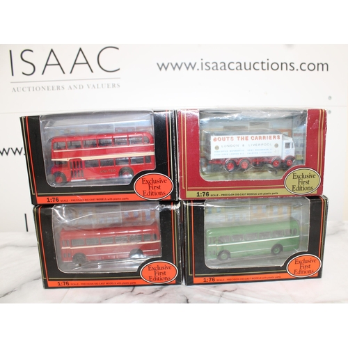 697 - Four Boxed Die-Cast Collectable Vehicles/Buses & Lorry Exclusive First Editions