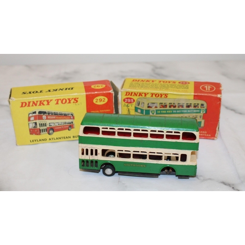 710 - Dinky Toy Empty Boxes 292/293 Atlantean Buses Plus Plastic Bus