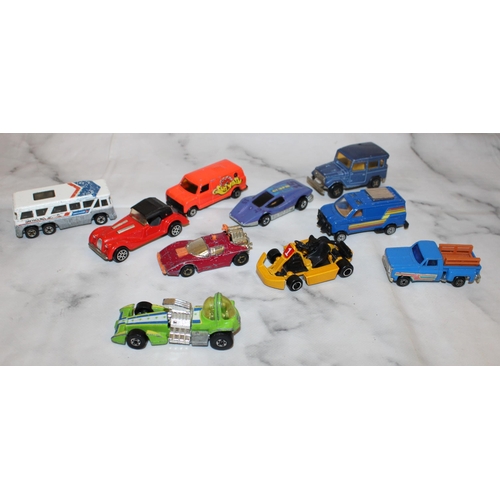 711 - Ten Hotwheels / Majorette Dinky Vehicles