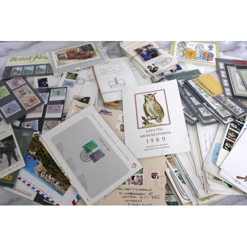 664 - Large Quantity Of Stamps including Collects Packs and 1str Day Issues along with Postcards Etc