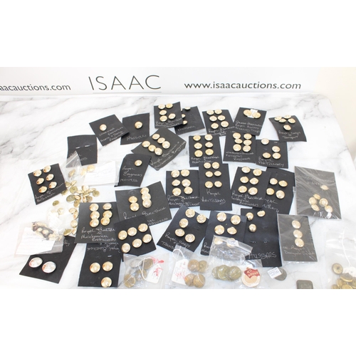 194 - Quantity Of Military Uniform Buttons/Tokens Etc