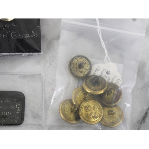 194 - Quantity Of Military Uniform Buttons/Tokens Etc