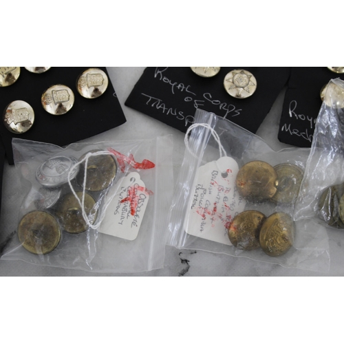 194 - Quantity Of Military Uniform Buttons/Tokens Etc