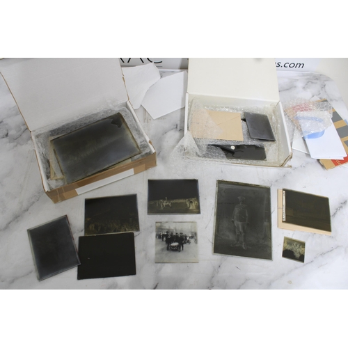 199 - Two Boxes of WWI Military Glass Negatives - Field Operations and Portraits