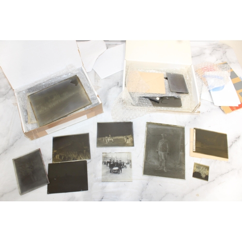 199 - Two Boxes of WWI Military Glass Negatives - Field Operations and Portraits