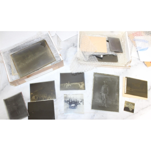 199 - Two Boxes of WWI Military Glass Negatives - Field Operations and Portraits