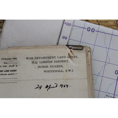 202 - Military Ordnance Survey Maps dated 1940, Military Books and Other Emphemra