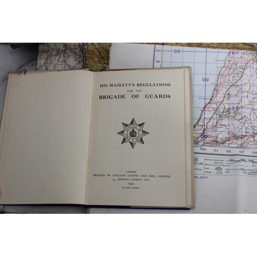 202 - Military Ordnance Survey Maps dated 1940, Military Books and Other Emphemra