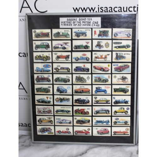 137 - Two Frames Containing Collectable Cigarette Cards & Brooke Bond Tea
Collection Only