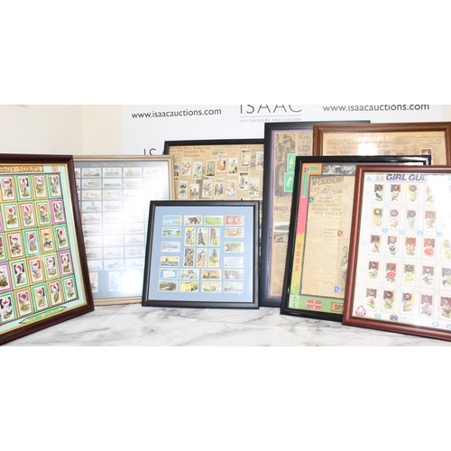 23 - Eight Collection Of Collectable Framed Cards/Stamps
Collection Only