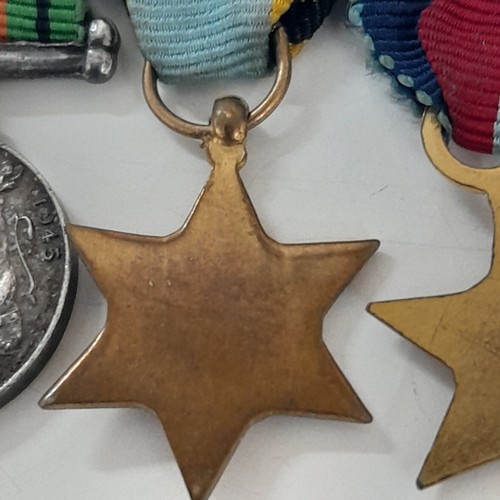 220 - WWII Miniature Medal Group of 4 Including Air Crew Europe Star