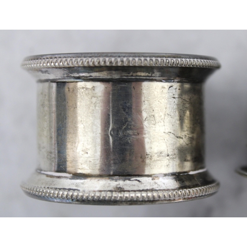 535 - Two Hallmarked Silver Napkin Rings