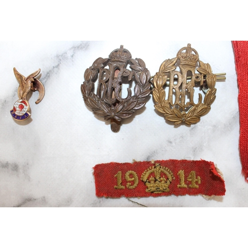 296 - Quantity of Royal Flying Corps RFC and Boy Scout Badges / Pin