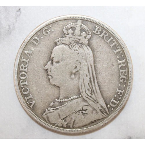 417 - 1892 Queen Victoria Crown Coin