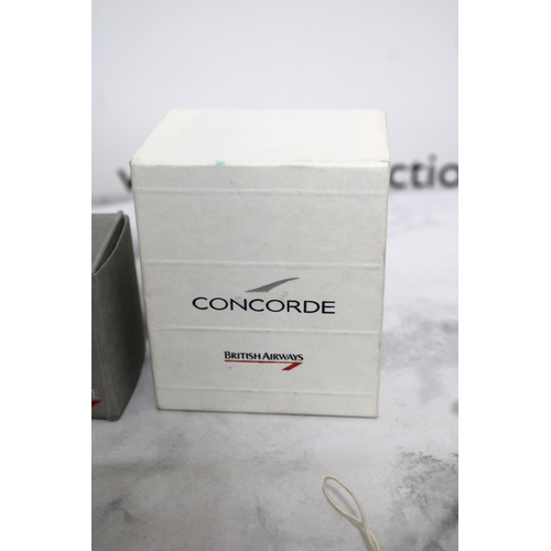 31 - Collectable Items from Concorde

Includes;

Luggage Tags
Travel Clock
Cross Boxed Pen
4 Language Dic... 