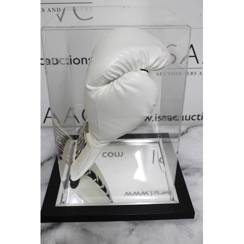 246 - Signed MICHAEL WATSON WHITE BOXING GLOVE Cased With Certificate Of Authenticity Montage Moments
Dama... 