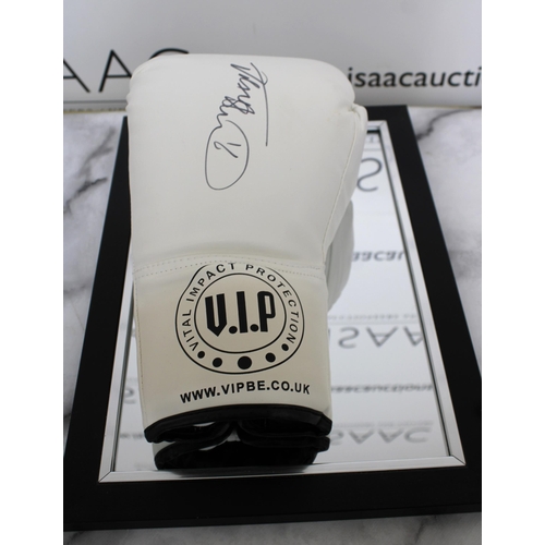 248 - Signed FRANK BRUNO WHITE V.I.P BOXING GLOVE Cased With Certificate Of Authenticity Montage Moments
C... 