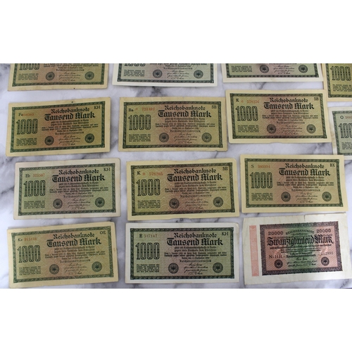 433 - Quantity Of German Bank Notes - All Dated 1920's