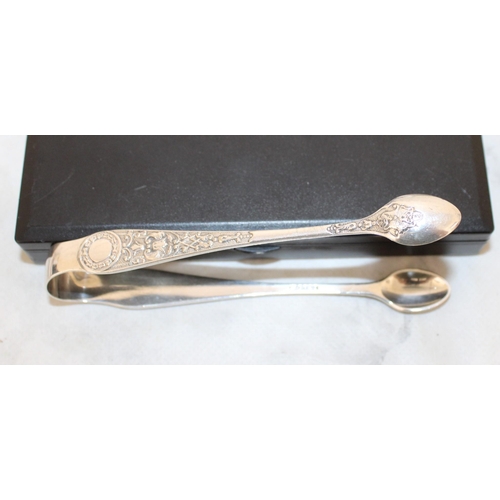 545 - Silver Plated Sugar Tongs