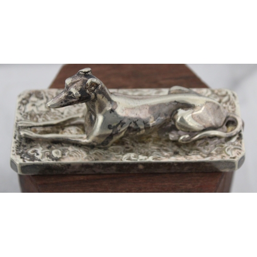 546 - Silver Plated Greyhound On Plinth
Length-9.5cm