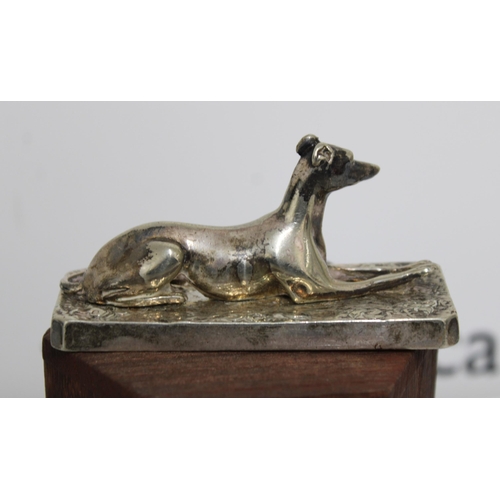 546 - Silver Plated Greyhound On Plinth
Length-9.5cm