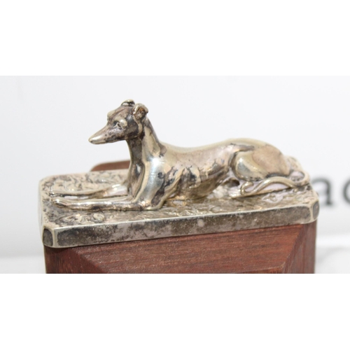 546 - Silver Plated Greyhound On Plinth
Length-9.5cm