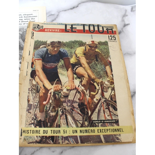 253 - 1951 Tour De France Newspaper/Magazine Two 1946 Cycling Magazines & 1957 Midsummer Grand Prix Progra... 