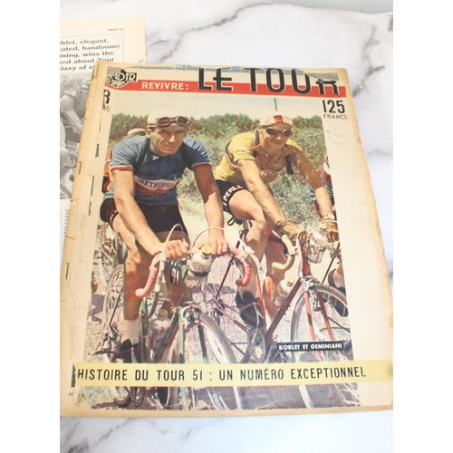 253 - 1951 Tour De France Newspaper/Magazine Two 1946 Cycling Magazines & 1957 Midsummer Grand Prix Progra... 