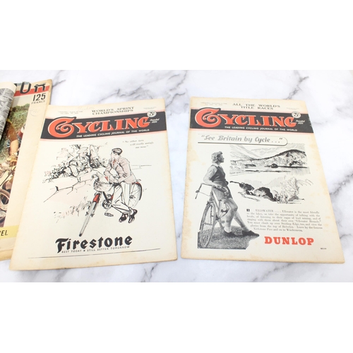 253 - 1951 Tour De France Newspaper/Magazine Two 1946 Cycling Magazines & 1957 Midsummer Grand Prix Progra... 