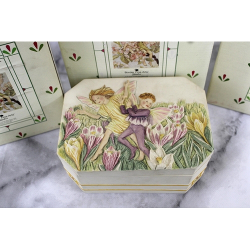 54 - Three Boxed Flower Fairies By Cicely Mary Barker Border Fine Arts