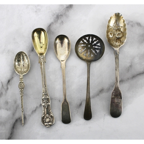 554 - Five Silver Hallmarked Spoons