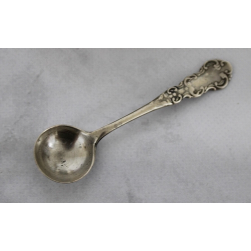 555 - Silver Hallmarked Mustard Pot & Spoon