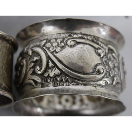 559 - Three Silver Hallmarked Napkin Rings