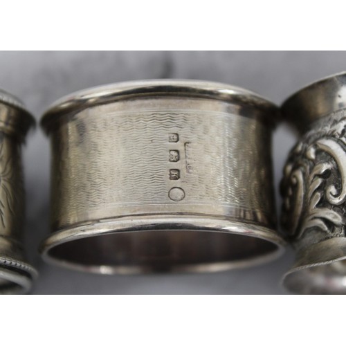 559 - Three Silver Hallmarked Napkin Rings