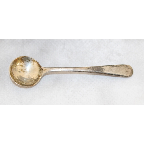 560 - Silver Hallmarked Mustard Pot & Spoon